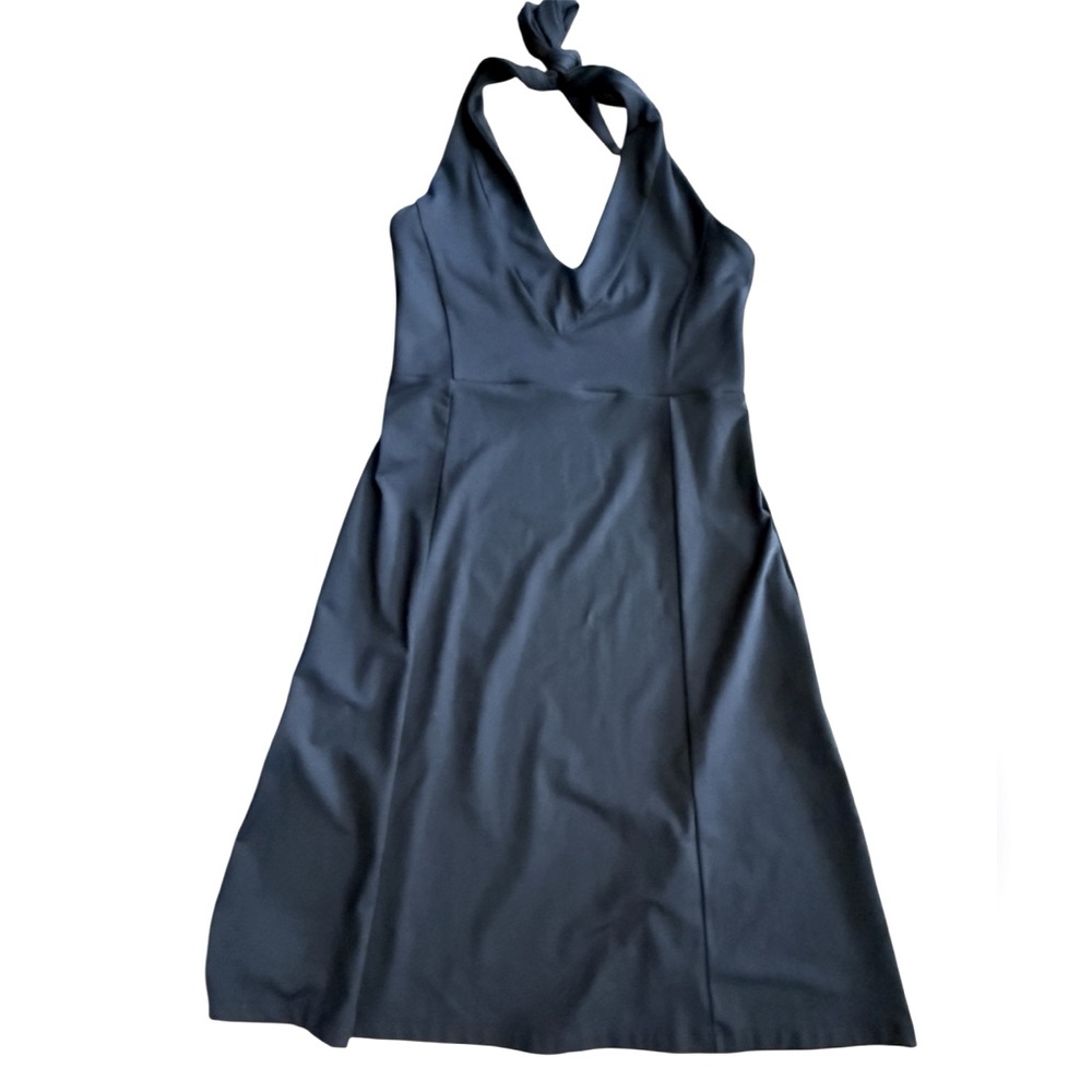 Patagonia Black Morning Glory Halter Backless Performance Dress- Small